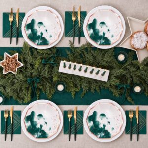 Emerald and Gold Plastic Cutlery Set - Image 3