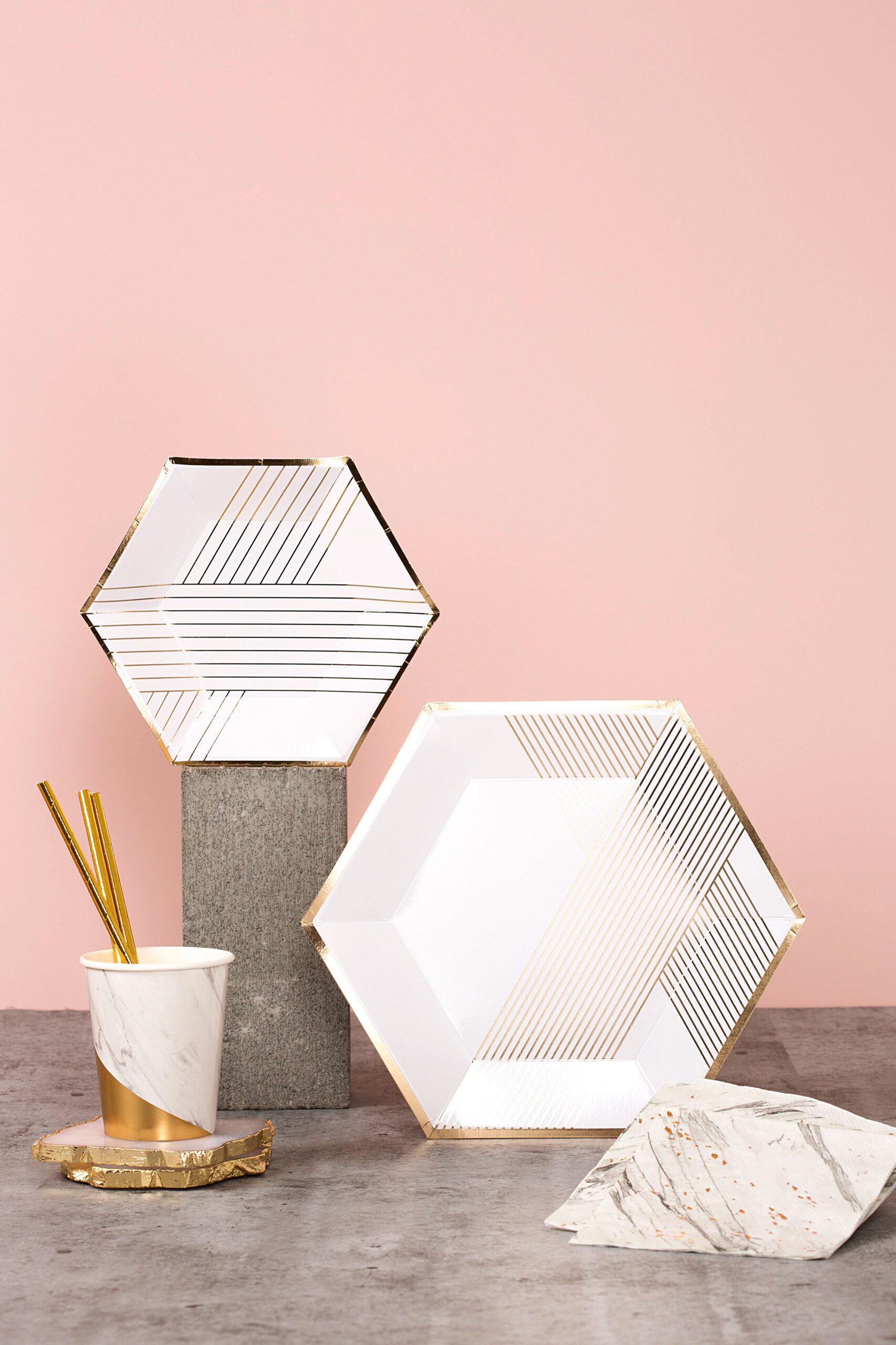 Blanc - Marble Cocktail Paper Napkins