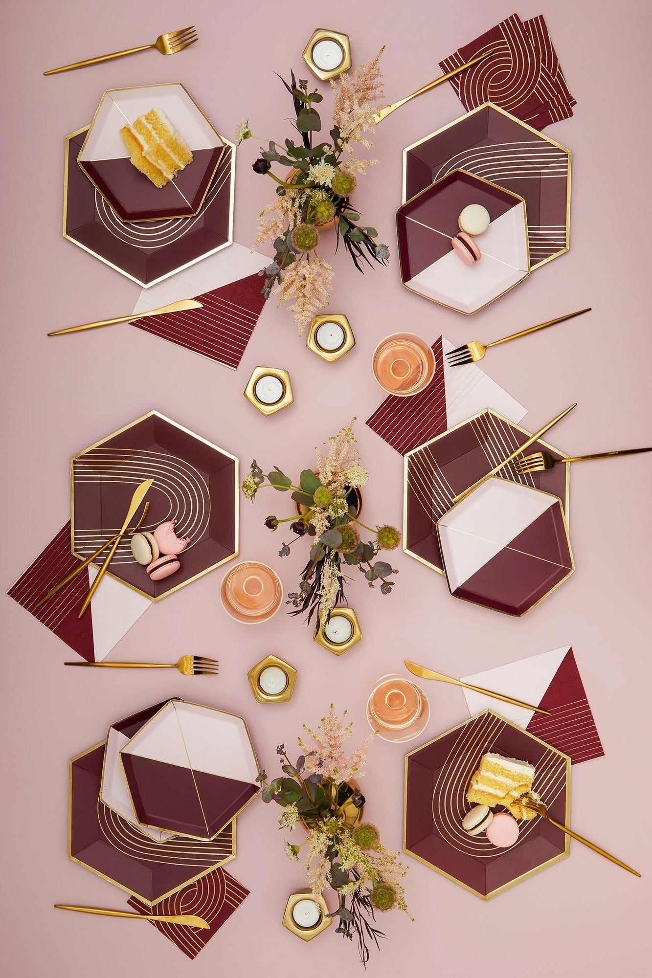 Bordeaux - Maroon Large Paper Plates