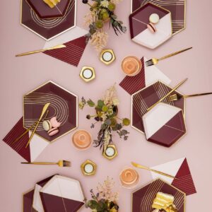 Bordeaux - Maroon Small Paper Plates