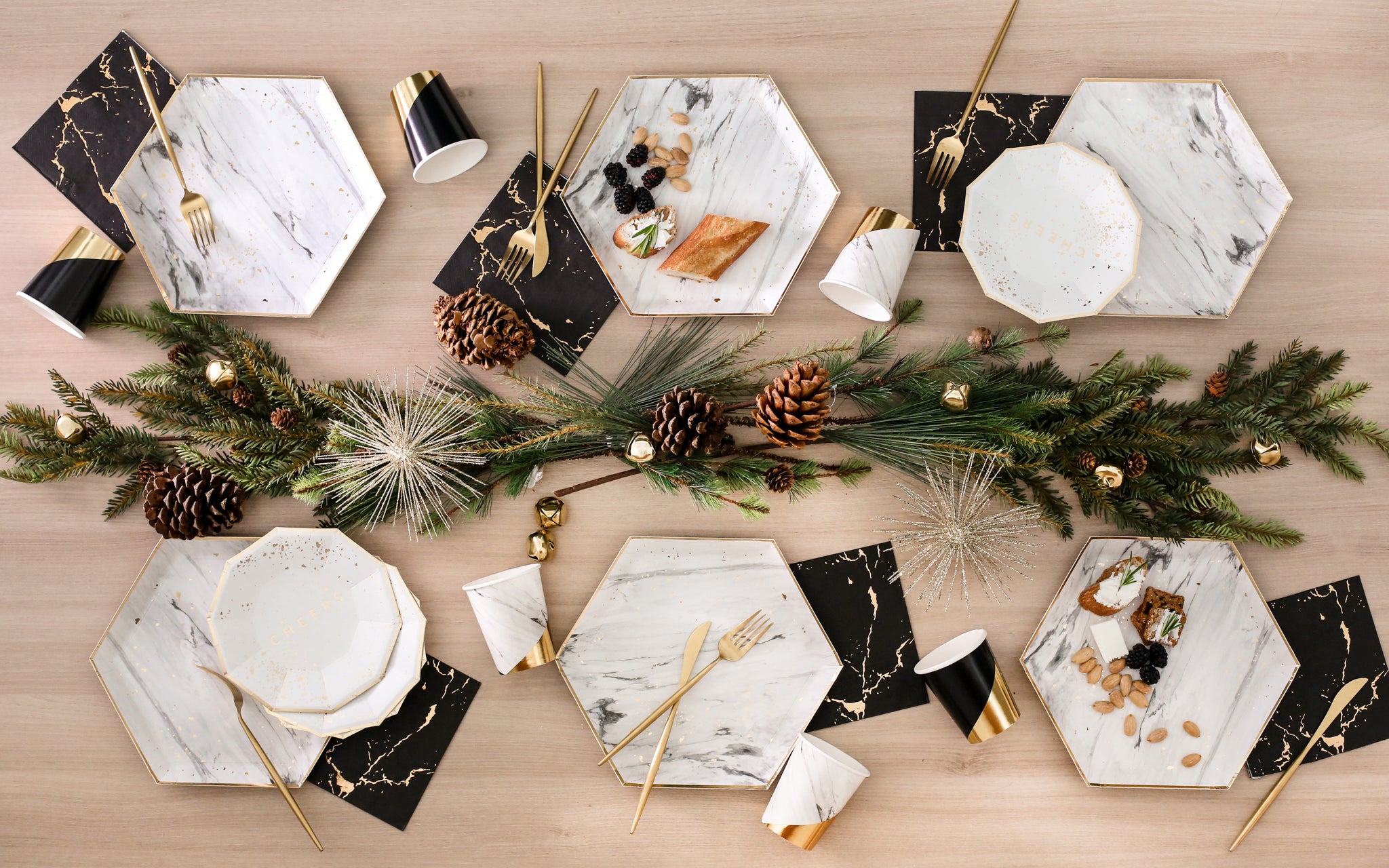 Cheers Christmas Plates - Small Dessert Plates