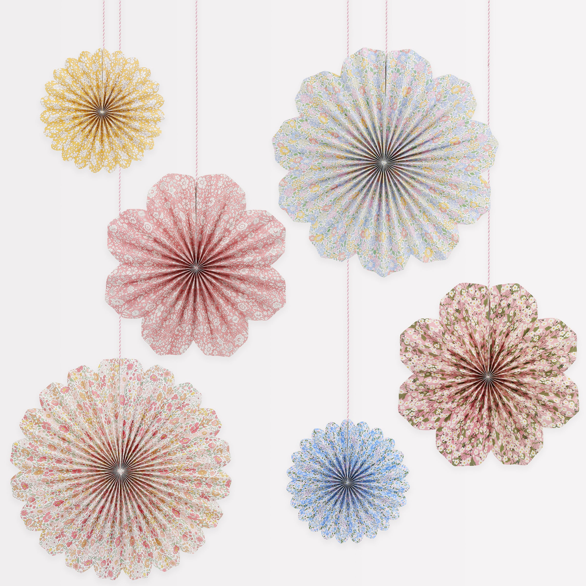 Liberty X Meri Meri Paper Pinwheel Decorations (x 6)