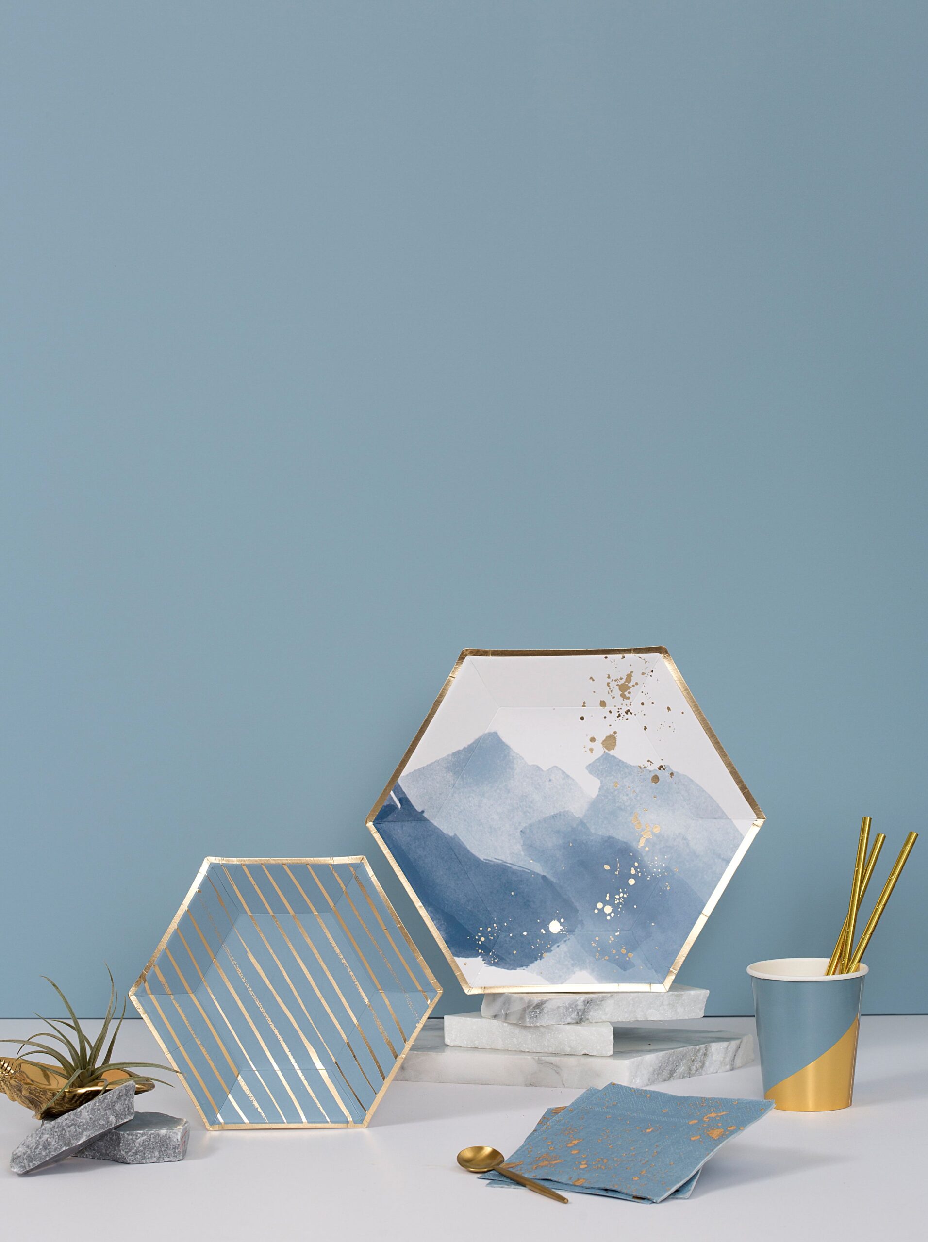 Malibu - Blue Watercolor Cocktail Paper Napkins