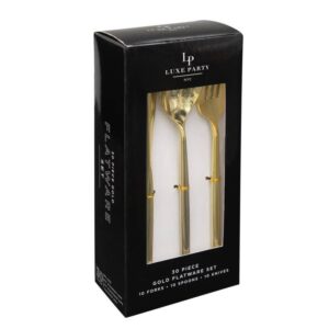Matrix Gold Plastic Cutlery Set