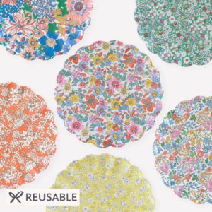 Meri Meri x Liberty Garden Party Reusable Large Plates (x 6)