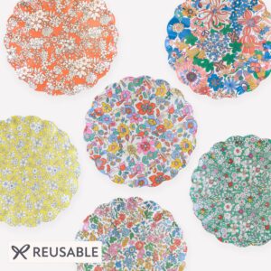 Meri Meri X Liberty Garden Party Reusable Side Plates (x 6)