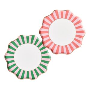 Palm Beach - Pink & Green Large Paper Plates