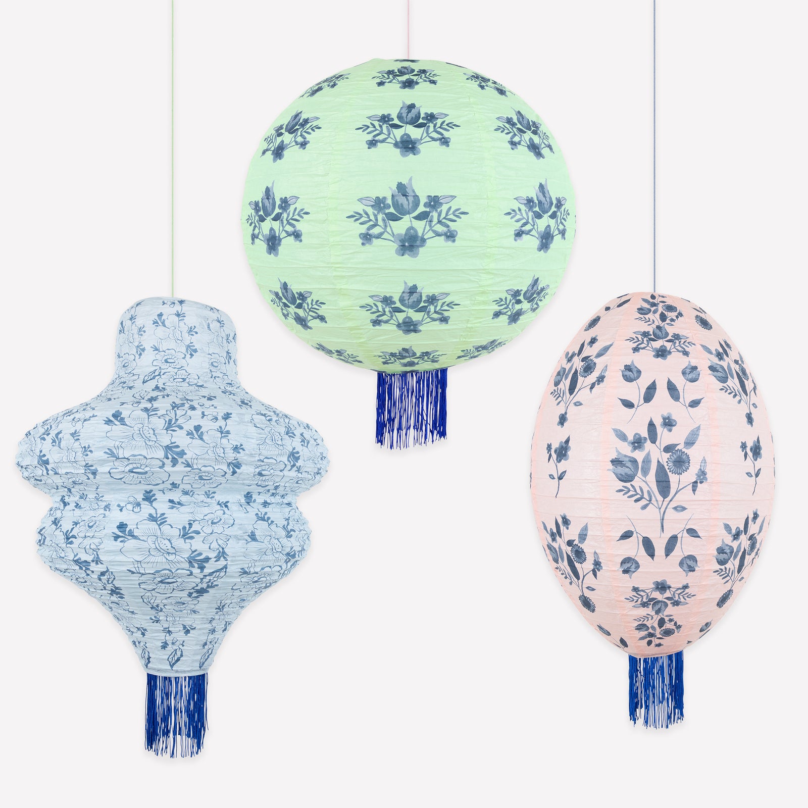 Vintage Botanical Lanterns (x 3)