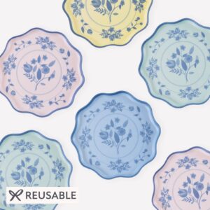 Vintage Botanical Reusable Small Plates (x 4)